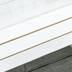 Fauteuil de jardin Adirondack à bascule rocking chair style néo-rétro assise dossier ergonomique bois sapin traité peint blanc