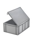 (BAC GERBABLE A/COUVERCLE 75L) Bac gerbable norme Europe avec couvercle intégré L