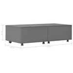 vidaXL Table basse Gris brillant 120 x 60 x 35 cm