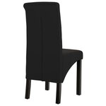 vidaXL Chaises à manger lot de 6 noir tissu