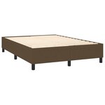 vidaXL Sommier tapissier matelas et LED Marron foncé 140x200 cm Tissu