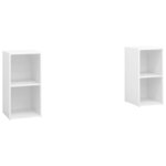 vidaXL Meubles TV 2 Pièces Blanc brillant 72x35x36 5 cm Aggloméré