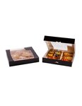 (1 lot   50 boîtes) boîte carton noire avec fenêtre 25 x 25 x 5cm