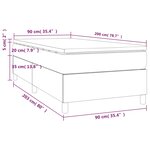vidaXL Lit à sommier tapissier avec matelas Bleu 90x200 cm Tissu