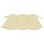 vidaXL Chaises de jardin 2 Pièces avec coussins blanc crème Bois de teck