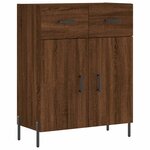 vidaXL Buffet haut Chêne marron 69 5x34x180 cm Bois d'ingénierie