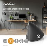 Souris Ergonomique Sans Fil | 1 600 ppp | 6 Boutons | Noire