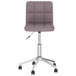 vidaXL Chaises pivotantes à manger lot de 4 taupe tissu