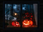 Déco Fenêtre pour Halloween Gel vitrostatique Aidez-moi 12 pièces