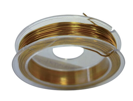 Fil aluminium ultra fin Ø 0 6mm 10 mètres Doré