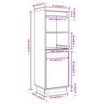 vidaXL Buffet Noir 37x34x110 cm Bois massif de pin