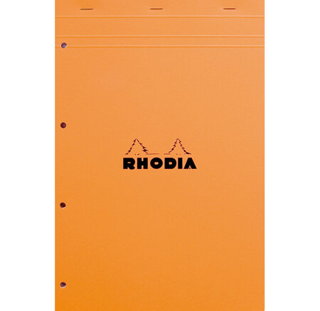 Bloc orange n°20 21x31 8cm 80f agrafées 80g q.5x5 perf. 4t rhodia