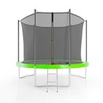 Trampoline de jardin ø 305 cm- 10FT- Filet intérieur, Matelas de protection et Echelle