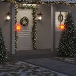 vidaXL Étoiles de Moravie avec piquets 3 Pièces LED pliable rouge 57 cm