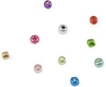 Boite de perles de rocaille metalliques