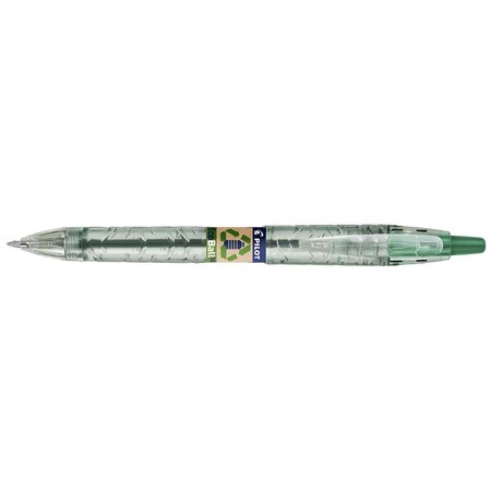 Stylo bille rétractable b2p ecoball 10  vert pilot