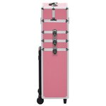 vidaXL Chariot de maquillage Aluminium Rose