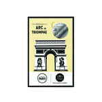 Mini-médaille arc de triomphe et sa cartelette