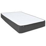 vidaXL Sommier tapissier Gris foncé Tissu 140x200 cm