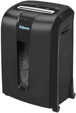 Destructeur de documents powershred 73ci cc 4x38 mm 12 feuilles 23 litres noir fellowes