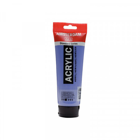 Tube peinture acrylique outremer violet clair 250 ml - amsterdam royal talens