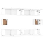 vidaXL Ensemble de meubles TV 6 Pièces Blanc brillant Bois d'ingénierie