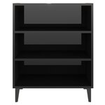 vidaXL Buffet Noir brillant 57x35x70 cm Aggloméré