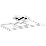 vidaXL Plaque de cuisson Céramique 5 brûleurs Contrôle tactile 8500 W