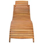 vidaXL Chaises longues 2 Pièces Bois d'acacia solide