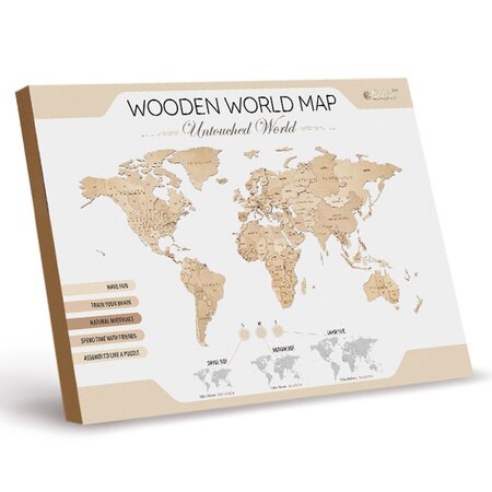 Puzzle en bois Mappemonde 144 cm