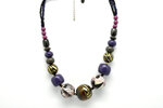 Collier grosses perles Tons violets