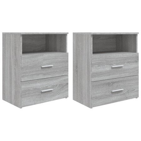 vidaXL Tables de chevet 2 Pièces Sonoma gris 50x32x60 cm