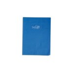 Protège-cahier Grain Cuir 20/100ème 17x22 bleu victoria CALLIGRAPHE