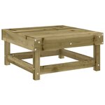 vidaXL Repose-pieds de jardin avec coussins 2 Pièces bois de pin imprégné