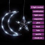 vidaXL Guirlande lumineuse étoile et lune avec télécommande 345 LED