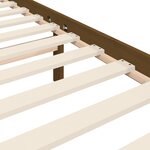 vidaXL Cadre de lit avec tête de lit marron miel 160x200cm bois massif