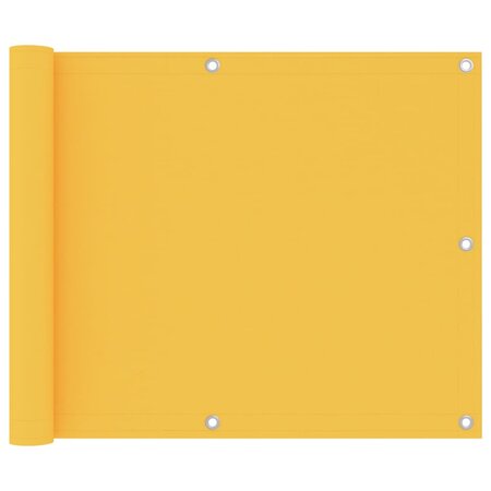 vidaXL Écran de balcon Jaune 75x400 cm Tissu Oxford