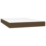 vidaXL Lit à sommier tapissier avec matelas Marron foncé 140x190 cm