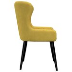 vidaXL Chaises à manger lot de 2 Jaune Velours