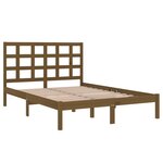 vidaXL Cadre de lit Marron miel Bois massif 180x200 cm Super King