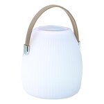 Lampe enceinte bluetooth sans fil mini may play beige polyéthylène h23cm