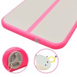 vidaXL Tapis gonflable de gymnastique avec pompe 400x100x10cm PVC Rose