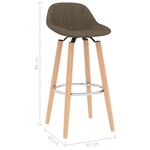 vidaXL Tabourets de bar lot de 2 marron tissu