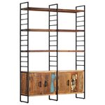 vidaXL Bibliothèque 4 niveaux 124x30x180cm Bois solide de récupération