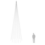vidaXL Sapin de Noël sur mât de drapeau 1134 LED Bleues 800 cm