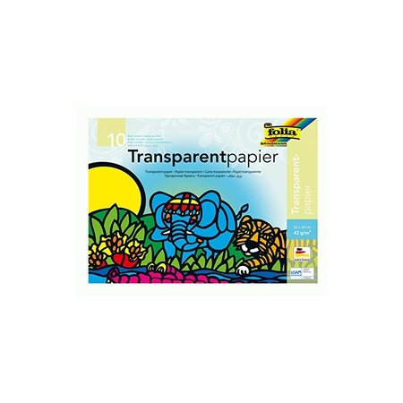 folia Cahier de papier transparent, 200 x 300 mm,10 feuilles
