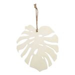 Feuille tropicale Monstera en bois à décorer - 35 x 34 cm