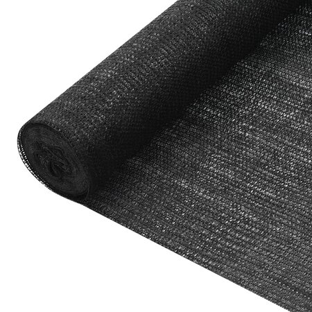 vidaXL Filet brise-vue Noir 3 6x10 m PEHD 75 g/m²