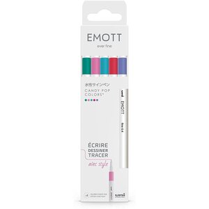 Feutre emott  set de 5 'candy pop colors' uni-ball