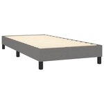 vidaXL Lit à sommier tapissier et matelas Gris foncé 90x190 cm Tissu